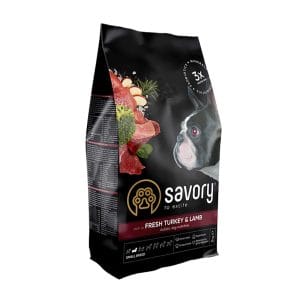 Сухий корм Savory для собак малих порід зі свіжим м’ясом індички та ягнятиною, 3 кг