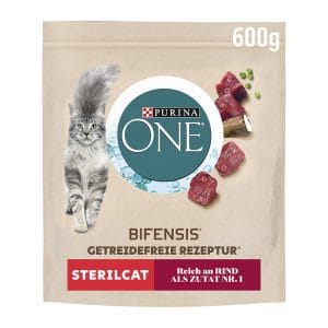 Сухий корм PURINA ONE Grain Free (Грейн Фрі) беззерновий для дорослих котів після стерилізації комплекс Bifensis з яловичиною 600 г