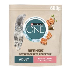 Сухий корм PURINA ONE Grain Free (Грейн Фрі) беззерновий для дорослих котів комплекс Bifensis з лососем 600 г