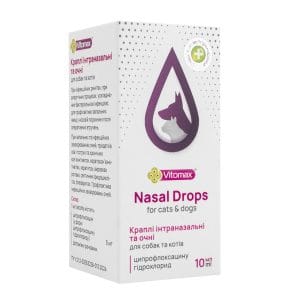 Краплі інтраназальні та очні Vitomax для котів та собак (10 мл)