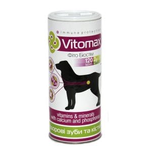 Вітаміни "Здорові зуби та кістки" Vitomax для собак (120 табл.)
